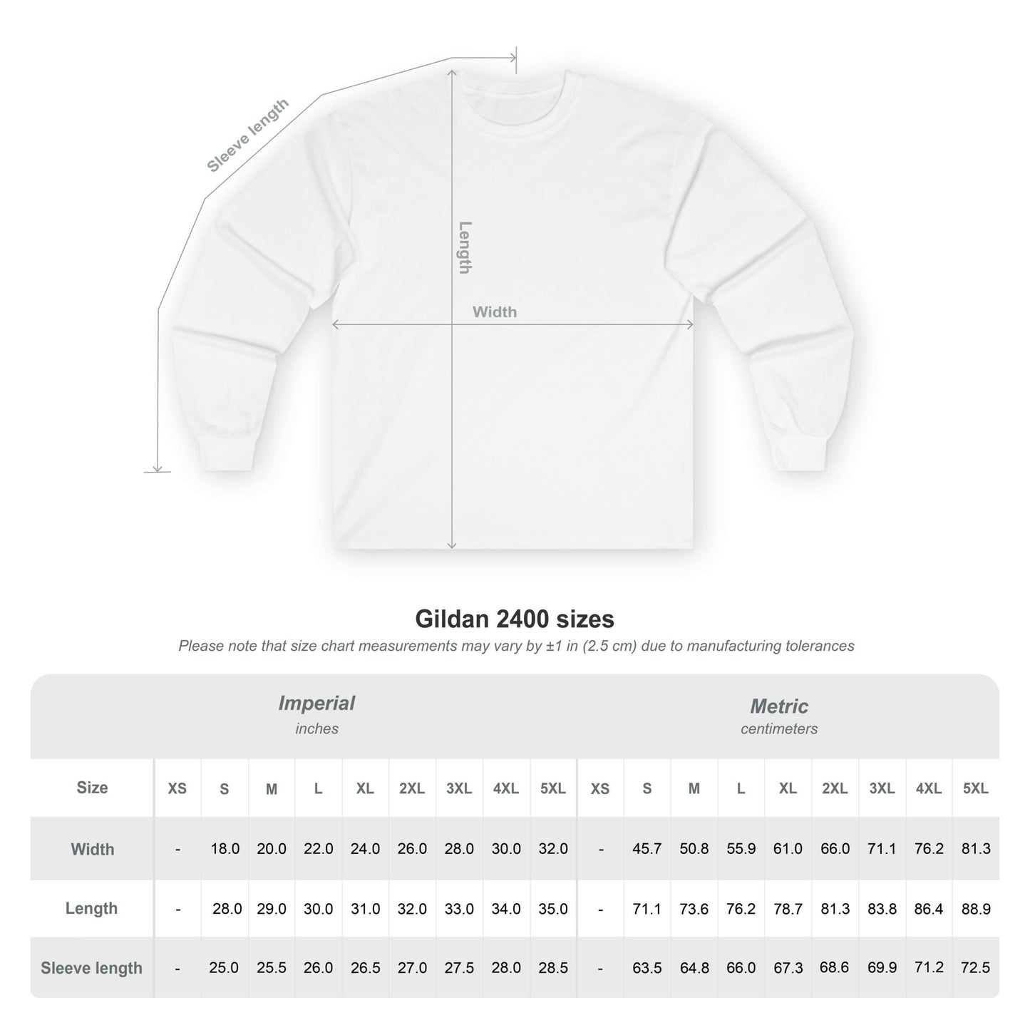 Black Long Sleeve Tee (Unisex)